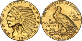 USA - UNITED STATES OF AMERICA
République fédérale des États-Unis d’Amérique (1776-à nos jours). 5 dollars Indien 1909, O, La Nouvelle-Orléans.
Av. LI...