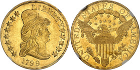 USA - UNITED STATES OF AMERICA
République fédérale des États-Unis d’Amérique (1776-à nos jours). 10 dollars Liberty cap 1799, Philadelphie.
Av. LIBERT...