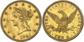 USA - UNITED STATES OF AMERICA
République fédérale des États-Unis d’Amérique (1776-à nos jours). 10 dollars Liberty, sans devise 1843, Philadelphie.
A...