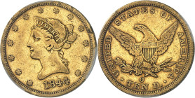 USA - UNITED STATES OF AMERICA
République fédérale des États-Unis d’Amérique (1776-à nos jours). 10 dollars Liberty, sans devise 1844, O, La Nouvelle-...