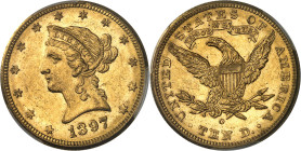 USA - UNITED STATES OF AMERICA
République fédérale des États-Unis d’Amérique (1776-à nos jours). 10 dollars Liberty, avec devise 1897, O, La Nouvelle-...