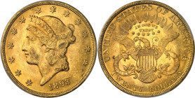 USA - UNITED STATES OF AMERICA
République fédérale des États-Unis d’Amérique (1776-à nos jours). 20 dollars Liberty, avec devise 1893, Philadelphie.
A...