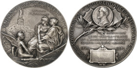 USA - UNITED STATES OF AMERICA
République fédérale des États-Unis d’Amérique (1776-à nos jours). Médaille, Union franco-américaine, hommage à Barthold...