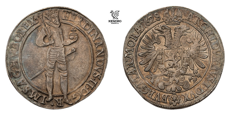 Ferdinand II. Thaler 1628. Kuttenberg. Variant of inscription. Extremely rare!!!...