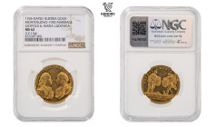 Leopold II. Gold medal 1765 (3 1/2 Ducat). Wedding of Leopold and Maria Ludovica. Very rare!!

Mint lustre in the fields! Small scratches. TOP POP. ...