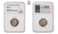 Francis Joseph I. Corona 1899. Vienna.

Extraordinary specimen with mint lustre in the field! NGC MS 66.

František Josef I. Koruna 1899. Vídeň. ...