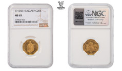 Francis Joseph I. 20 Corona 1913. Kremnitz. Rare!

NGC MS 63.

František Josef I. 20 Koruna 1913. Kremnice. Vzácná!

NGC MS 63.

6,77 g, 21 mm...
