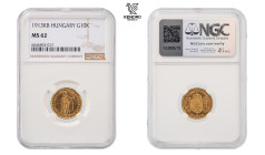Francis Joseph I. 10 Corona 1913. Kremnitz. 

Mint lustre in the field! NGC MS 62.

František Josef I. 10 Koruna 1913. Kremnice. 

Ražební lesk ...