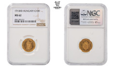 Francis Joseph I. 10 Corona 1914. Kremnitz. Rare!

Remains of mint lustre in the fields. NGC MS 62

František Josef I. 10 Koruna 1914. Kremnice. V...