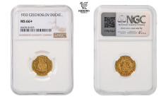 Czechoslovakia. Ducat 1933. Kremnitz.

Extraordinary specimen! NGC MS 66+.

Československo. Dukát 1933. Kremnice.

Mimořádný exemplář! NGC MS 66...