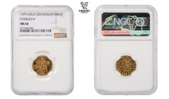 Czechoslovakia. Ducat 1979. Charles IV. Kremnitz.

NGC MS 66.

Československo. Dukát 1979. Karel IV. Kremnice.

NGC MS 66.

P. Formánek, 3,49 ...