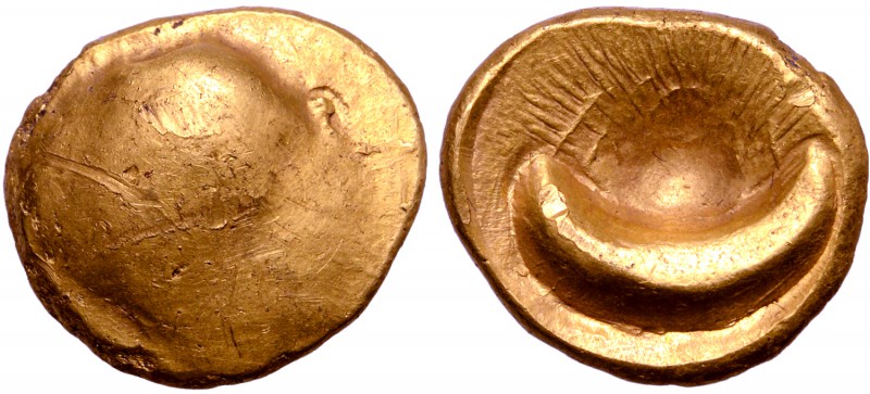 Central Europe, the Boii AV Stater. Muschel Type. Circa 2nd - 1st century BC. Gl...