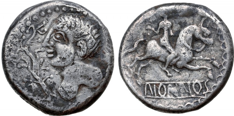 Central Europe, the Boii AR Hexadrachm. Nonnos, mid to late 1st century BC. Bare...