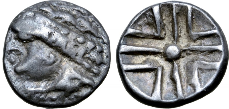 Central Europe, Noricum AR Obol. Kugelreiter Type. Circa 2nd - 1st century BC. L...