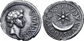 Kingdom of Mauretania, Juba II with Cleopatra Selene AR Denarius.
