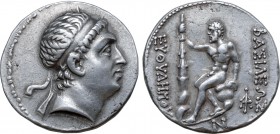 Greco-Baktrian Kingdom, Euthydemos I AR Tetradrachm.
