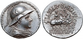 Greco-Baktrian Kingdom, Eukratides I Megas AR Tetradrachm.