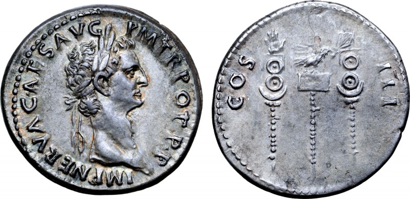 Nerva AR Cistophorus. Uncertain mint in Asia Minor, AD 96. IMP NERVA CAES AVG P ...