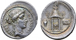 Q. Cassius Longinus AR Denarius.