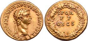 Claudius I AV Aureus.