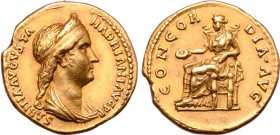 Sabina (wife of Hadrian) AV Aureus.