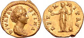 Diva Faustina I (wife of Antoninus Pius) AV Aureus.