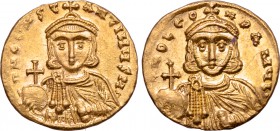Leo III the Isaurian, with Constantine V, AV Solidus