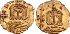 Constantine V Copronymus, with Leo III AV Tremissis.