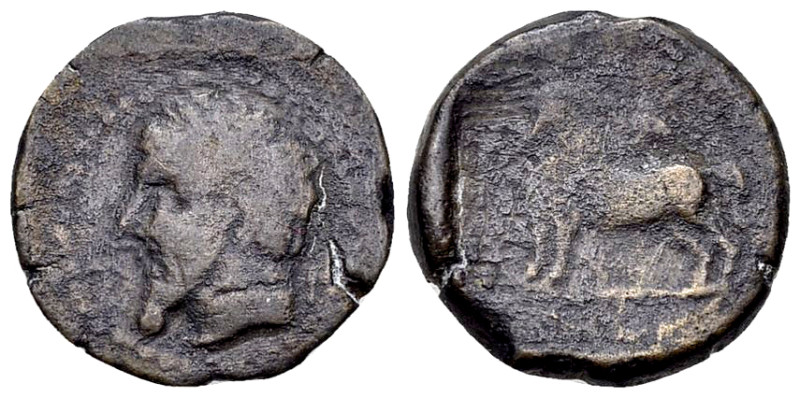 Massinissa or Micipsa AE Quarter Unit 

Kings of Numidia. Massinissa or Micips...