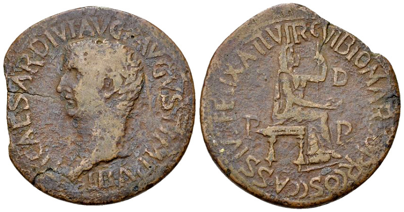 Tiberius AE As, Utica 

Tiberius (14-37 AD). AE As (30 mm, 11.37 g), Utica, Ze...