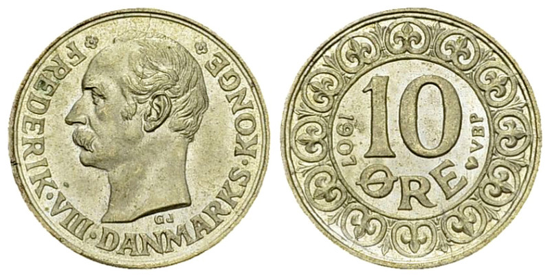 Frederik VIII AR 10 Ore 1907 

Denmark. Frederik VIII. AR 10 Ore 1907 (1.45 g)...