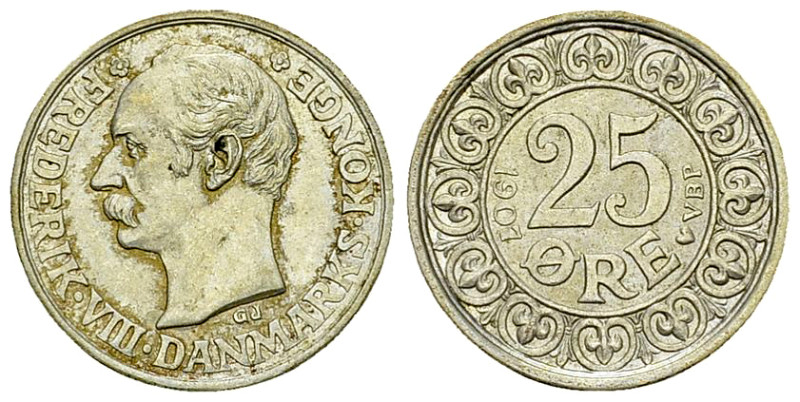 Frederik VIII AR 25 Ore 1907 

Denmark. Frederik VIII. AR 25 Ore 1907 (2.43 g)...