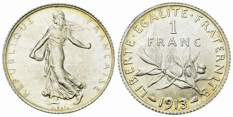 France, AR 1 Franc 1913 

France, IIIe République. AR 1 Franc 1913 (5.00 g), p...