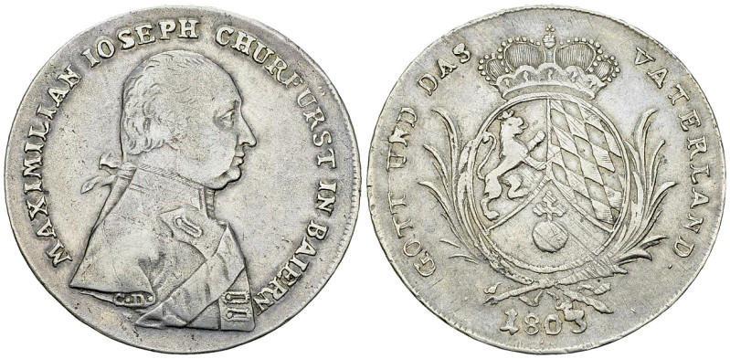 Bayern, AR Taler 1803 

Deutschland. Bayern. Maximilian IV Joseph (1799-1805)....