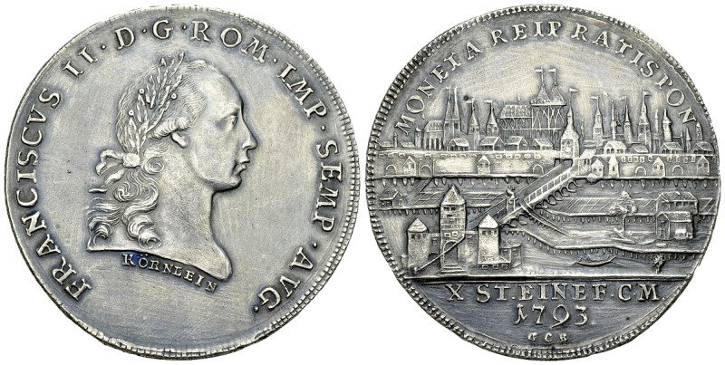 Regensburg, AR Konventionstaler 1793 

Deutschland. Regensburg, Stadt. AR Konv...