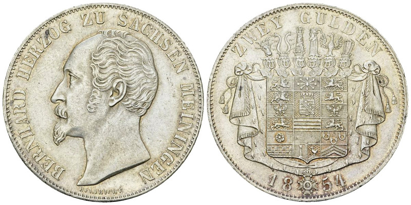 Sachsen-Meiningen, AR Doppelgulden 1854 

Deutschland. Sachsen-Meiningen. Bern...