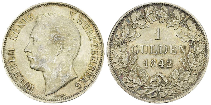 Württemberg, AR Gulden 1842 

Deutschland, Württemberg. Wilhelm. AR Gulden 184...