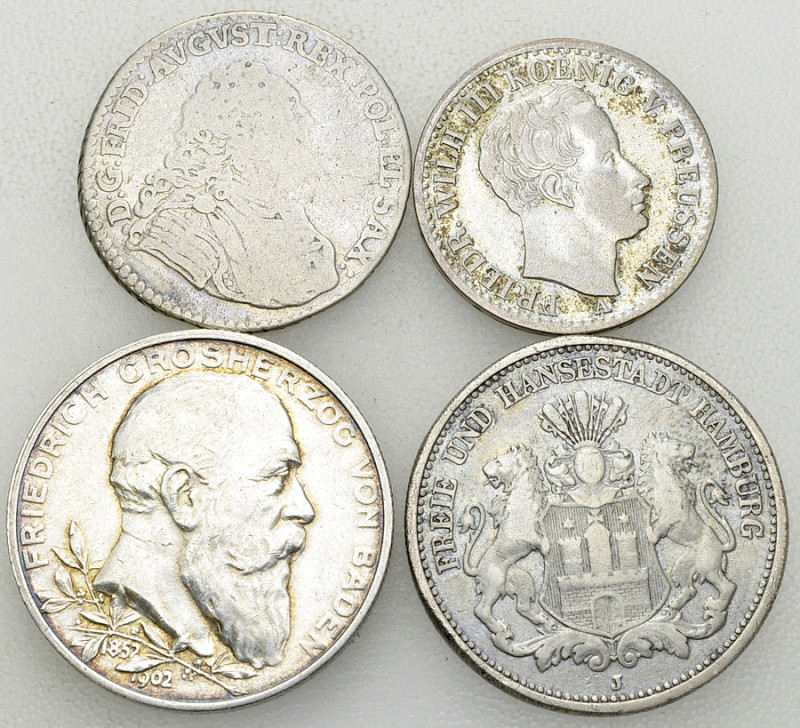 Deutschland, Lot von 4 AR Münzen 

Deutschland. Lot von 4 (vier) AR Münzen.
...