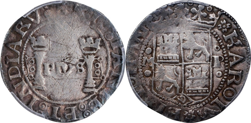 MEXICO. Cob Real, ND (1538-40 or 41)-oMo oPo. Mexico City Mint. Charles & Johann...