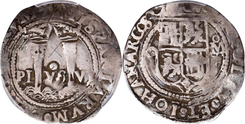 MEXICO. Cob Real, ND (155?-57)-O Mo. Mexico City Mint. Charles & Johanna. PCGS G...
