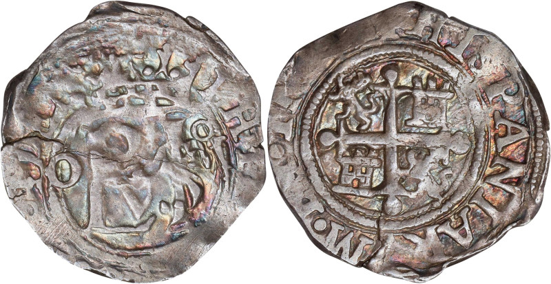 MEXICO. Cob 1/2 Real, ND (1572-89)-O Mo. Mexico City Mint. Philip II. CHOICE VER...