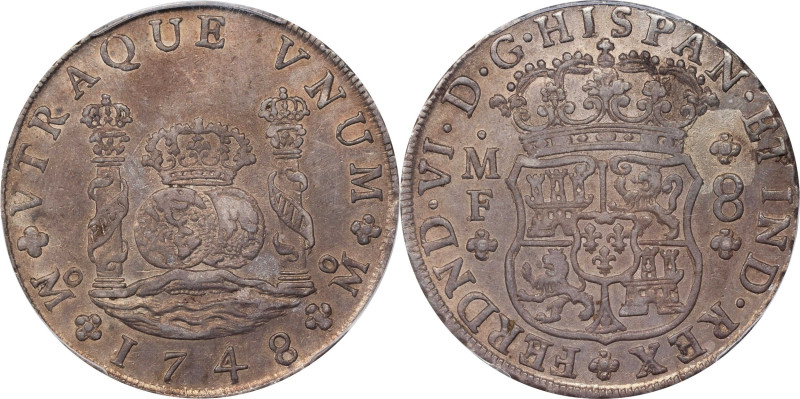 MEXICO. 8 Reales, 1748-Mo MF. Mexico City Mint. Ferdinand VI. PCGS Genuine--Clea...