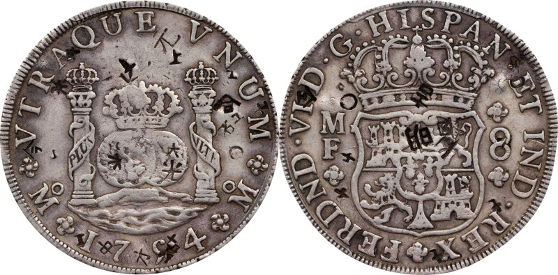 MEXICO. 8 Reales, 1754-Mo MF. Mexico City Mint. Ferdinand VI. PCGS Genuine--Chop...