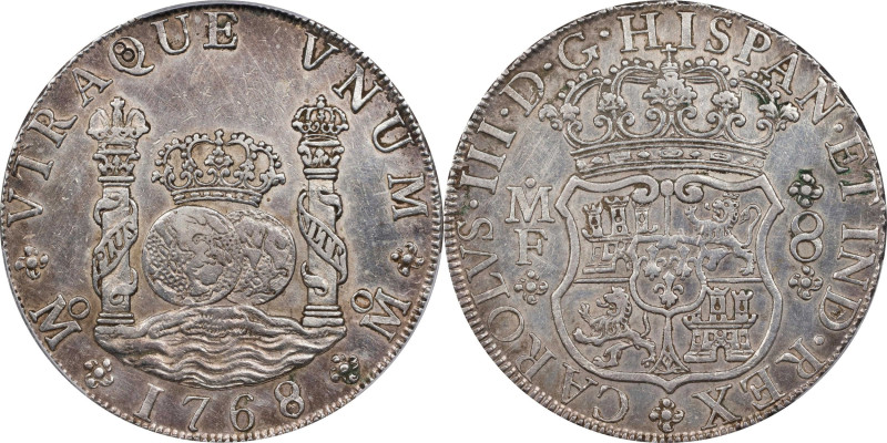 MEXICO. 8 Reales, 1768/7-Mo MF. Mexico City Mint. Charles III. PCGS Genuine--Cho...