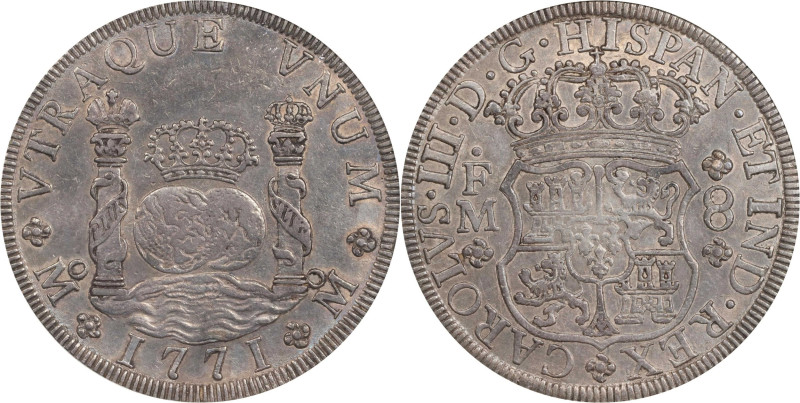 MEXICO. 8 Reales, 1771-Mo FM. Mexico City Mint. Charles III. PCGS Genuine--Damag...