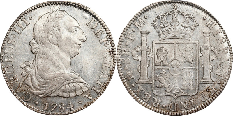 MEXICO. 8 Reales, 1784-Mo FM. Mexico City Mint. Charles III. PCGS AU-58.
KM-106...