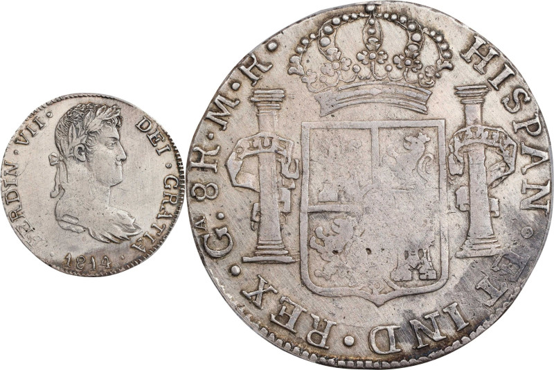 MEXICO. Guadalajara. War of Independence. 8 Reales, 1814-Ga MR. Guadalajara Mint...