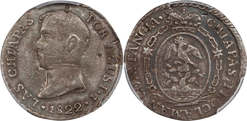 MEXICO. Chiapas. Augustin I Iturbide Silver Proclamation Medal, 1822. PCGS Genui...