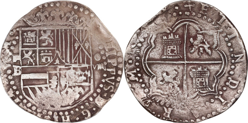 BOLIVIA. Cob 8 Reales, ND (1578-95)-P B. Potosi Mint. Philip II. PCGS EF-40.
KM...