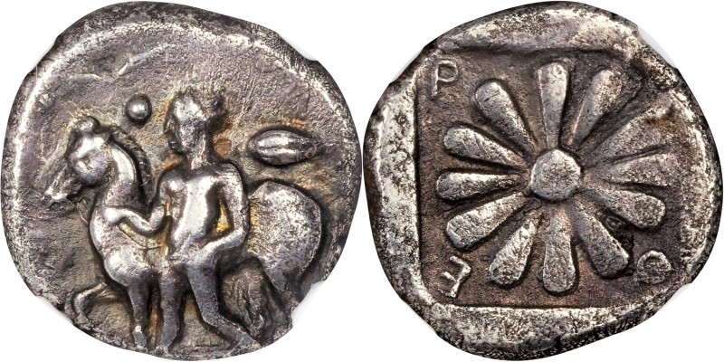 IONIA. Erythrai. AR Drachm, ca. 470-450 B.C. NGC VF.
SNG Kayhan-1285. Obverse: ...